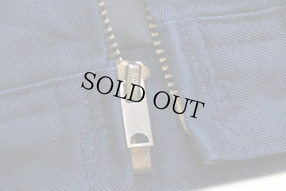 画像6: 80s USA製 WorkWear パッチ付き キルティングライナー ワークジャケット 紺 L-R (6)