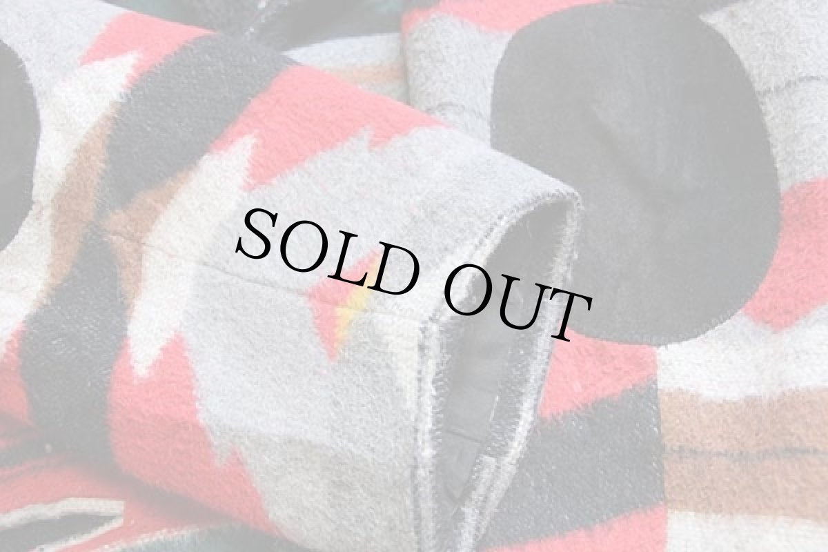 画像6: USA製 PIONEER WEAR ショールカラー ネイティブ柄 ウール混 ブランケット ジャケット L (6)