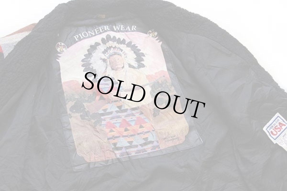 画像5: USA製 PIONEER WEAR ショールカラー ネイティブ柄 ウール混 ブランケット ジャケット L (5)