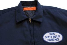 画像3: 80s USA製 WorkWear パッチ付き キルティングライナー ワークジャケット 紺 L-R (3)