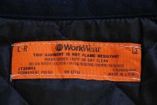 画像4: 80s USA製 WorkWear パッチ付き キルティングライナー ワークジャケット 紺 L-R (4)