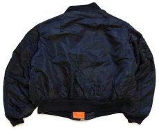 画像2: 90s USA製 ALPHAアルファ MA-1 フライトジャケット 黒 XL (2)