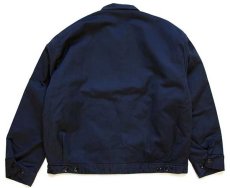 画像2: 80s USA製 WorkWear パッチ付き キルティングライナー ワークジャケット 紺 L-R (2)