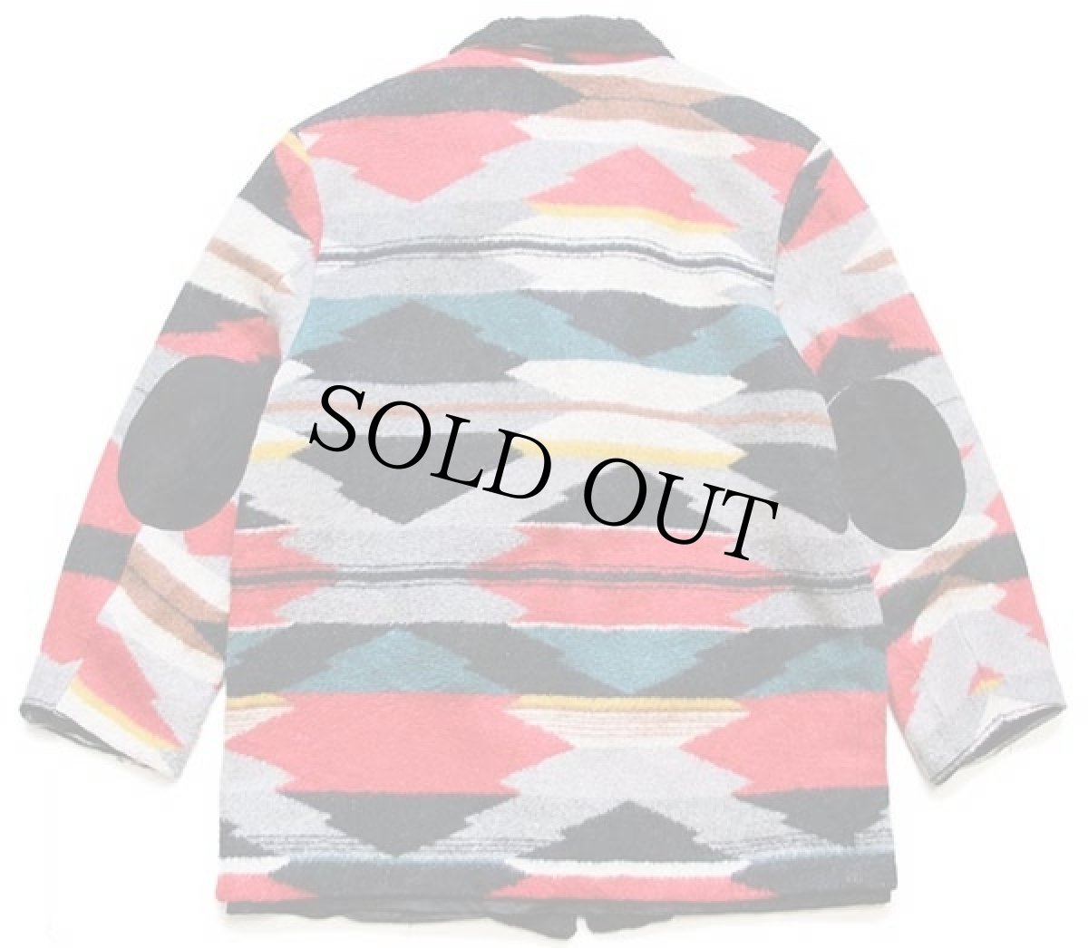 画像2: USA製 PIONEER WEAR ショールカラー ネイティブ柄 ウール混 ブランケット ジャケット L (2)