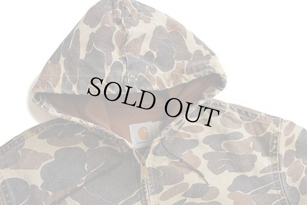 画像3: 80s USA製 carharttカーハート ダックハンターカモ ダック地 アクティブジャケット パーカー (3)