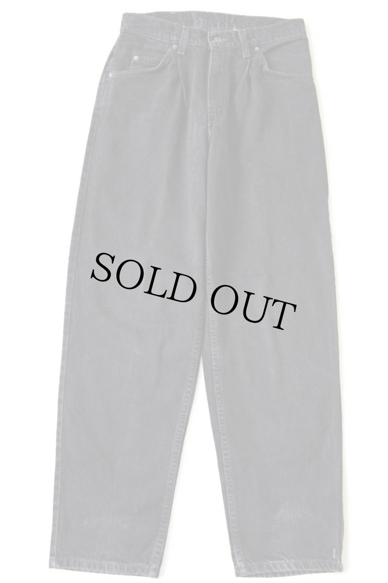 画像2: 90s USA製 Levi'sリーバイス 580 ワンタック ブラック デニムパンツ w30 L32 (2)