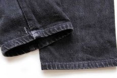 画像8: 90s USA製 Levi'sリーバイス 580 ワンタック ブラック デニムパンツ w30 L32 (8)