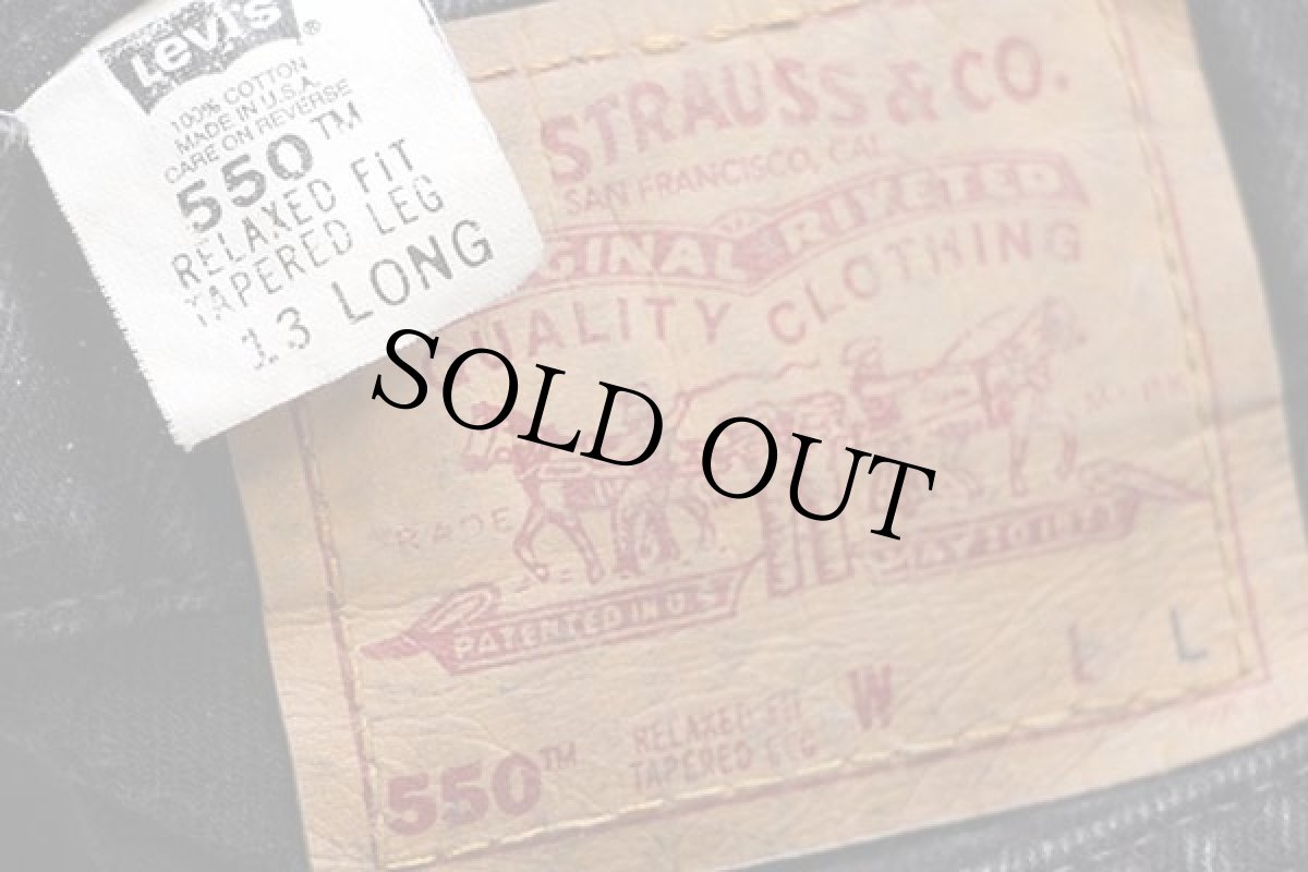 画像6: 90s USA製 Levi'sリーバイス 550 ブラック デニムパンツ 13 LONG★75 (6)