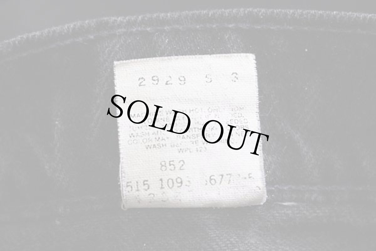 画像7: 90s USA製 Levi'sリーバイス 580 ワンタック ブラック デニムパンツ w30 L32 (7)