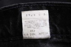 画像7: 90s USA製 Levi'sリーバイス 580 ワンタック ブラック デニムパンツ w30 L32 (7)