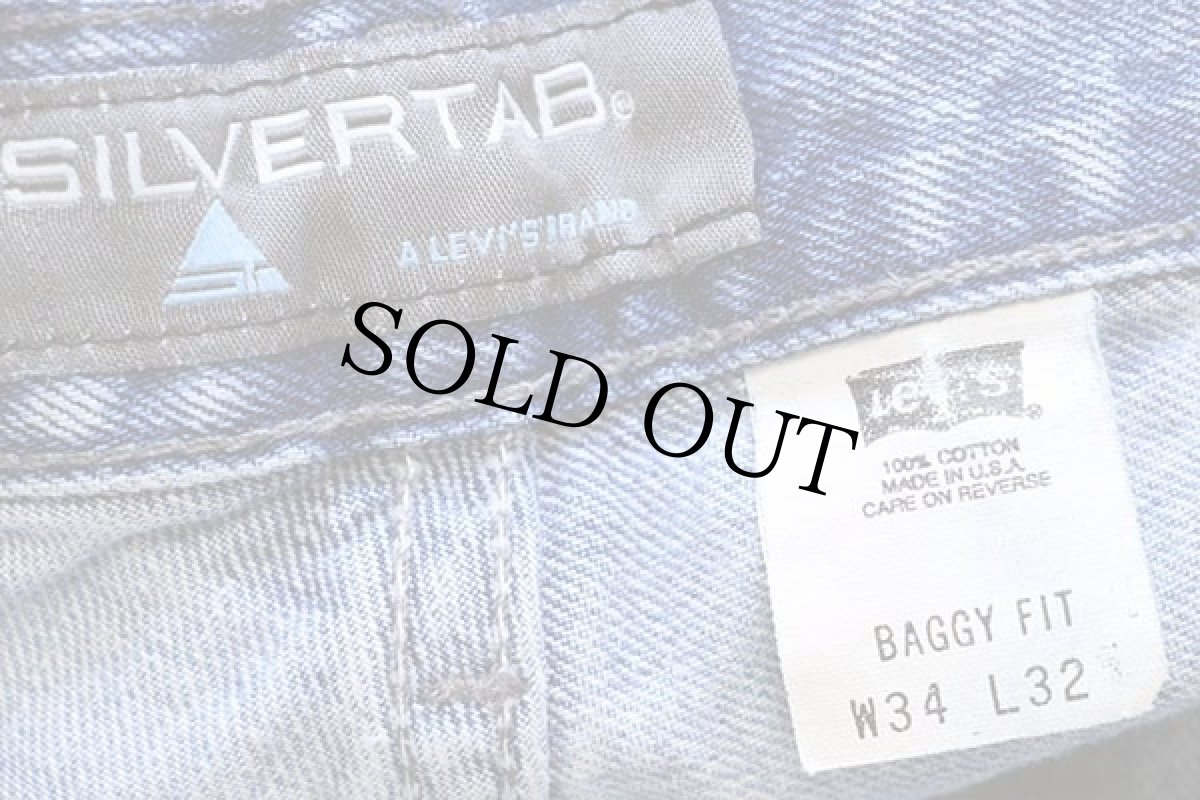 画像6: 00s USA製 Levi'sリーバイス SILVERTABシルバータブ BAGGY FIT デニムパンツ w34 L32 (6)
