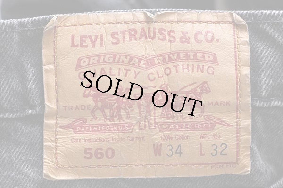 画像6: 90s カナダ製 Levi'sリーバイス 560 ブラック デニムパンツ w34 L32★17 (6)