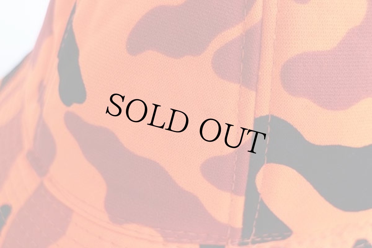 画像8: 80s オレンジカモ 耳当て付き ハンティングハット XL (8)