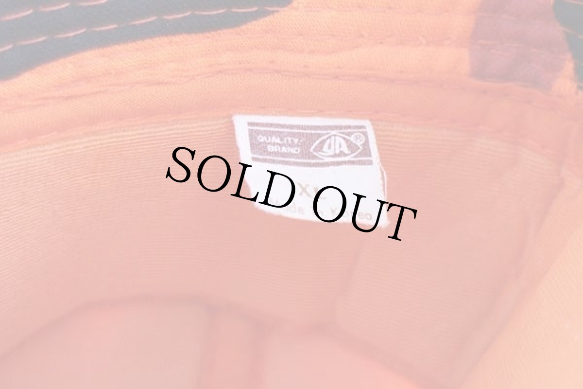 画像5: 80s オレンジカモ 耳当て付き ハンティングハット XL (5)