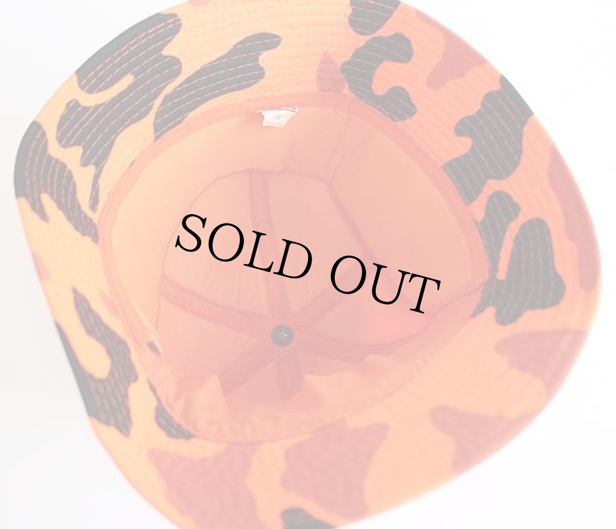 画像4: 80s オレンジカモ 耳当て付き ハンティングハット XL (4)