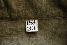 画像4: 40s 米軍 U.S.ARMY マチ付き ウールシャツ オリーブドラブ 15.5 (4)