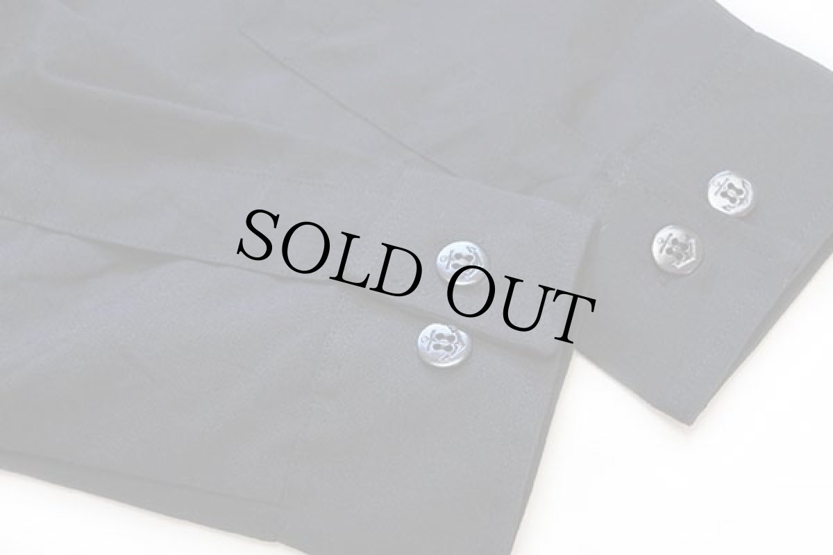 画像6: 80s 米軍 U.S.NAVY ウール混 ユーティリティシャツ 黒 15.5 (6)