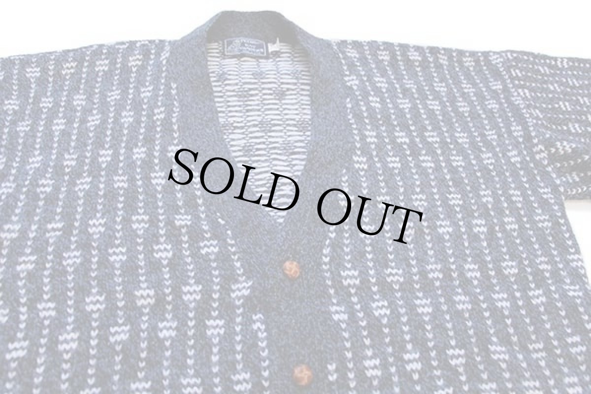 画像3: 80s USA製 PECONIC BAY TRADERS ノルディック柄 ウールニット カーディガン XL (3)