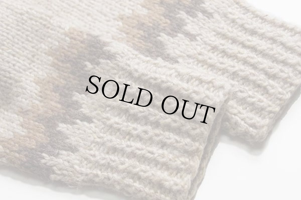 画像6: デンマーク製 Danspun 丸ヨーク ノルディック柄 ウール ハンドニット セーター (6)