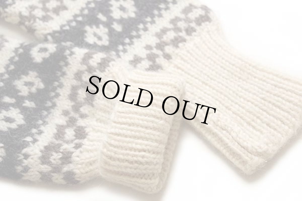 画像6: デンマーク製 STOBI タートルネック ノルディック柄 ウールニット セーター S (6)