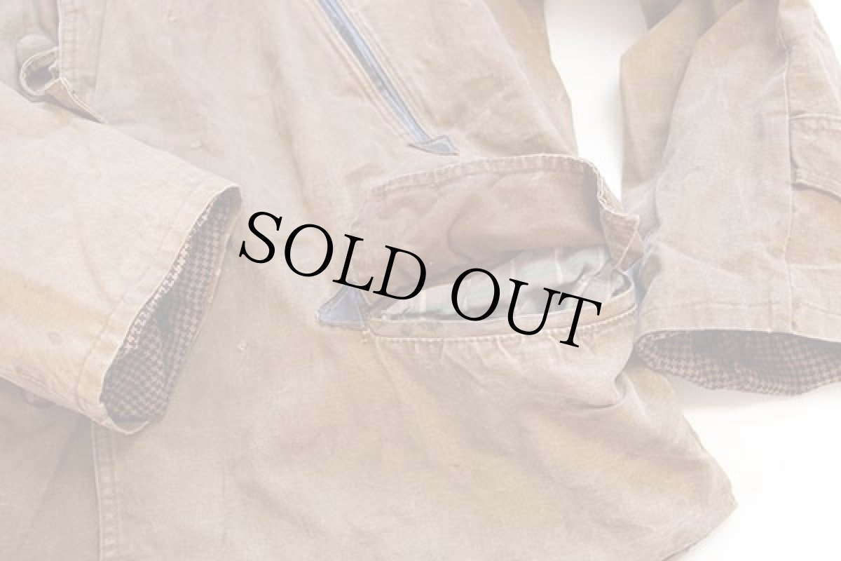 画像6: 40s LA REDOUTE ショールカラー ムートンライナー ダックコート ボロ 茶 (6)