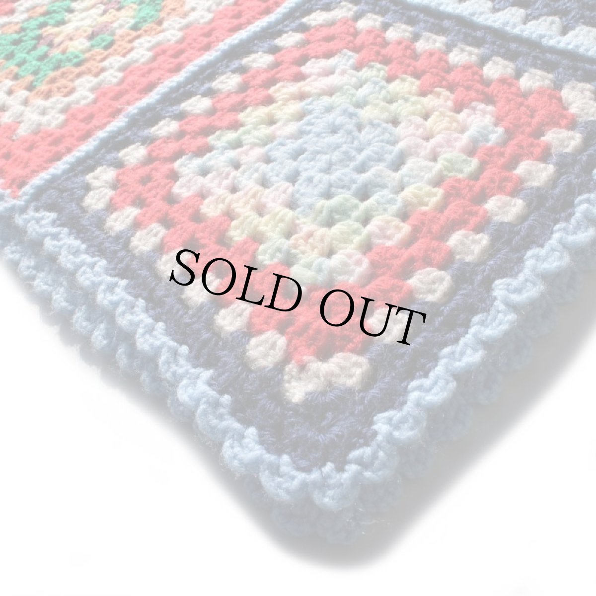 画像4: スクエア モチーフ ニット グラニー ブランケット (4)