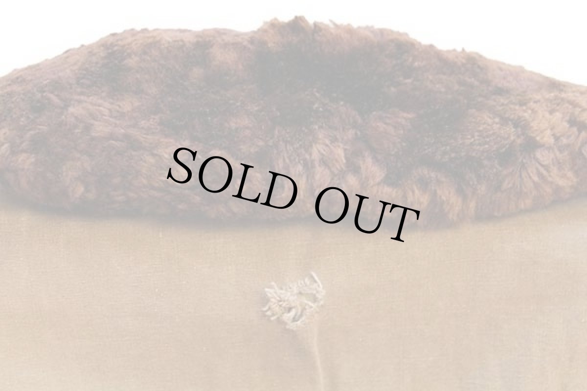 画像8: 40s LA REDOUTE ショールカラー ムートンライナー ダックコート ボロ 茶 (8)