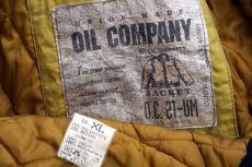 画像4: 90s イタリア製 OIL COMPANY パッチ&刺繍 ナイロン ファイヤーマンジャケット 紺 XL (4)