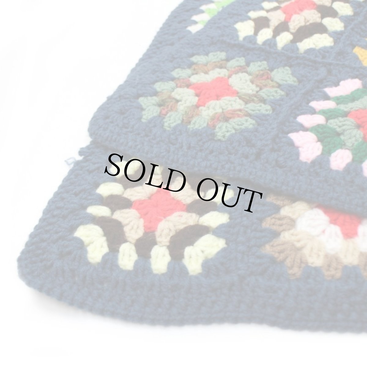 画像6: スクエア モチーフ ニット グラニー ブランケット (6)