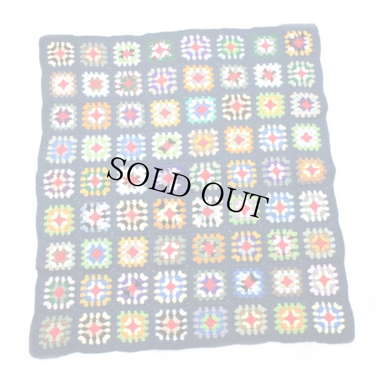 画像2: スクエア モチーフ ニット グラニー ブランケット (2)