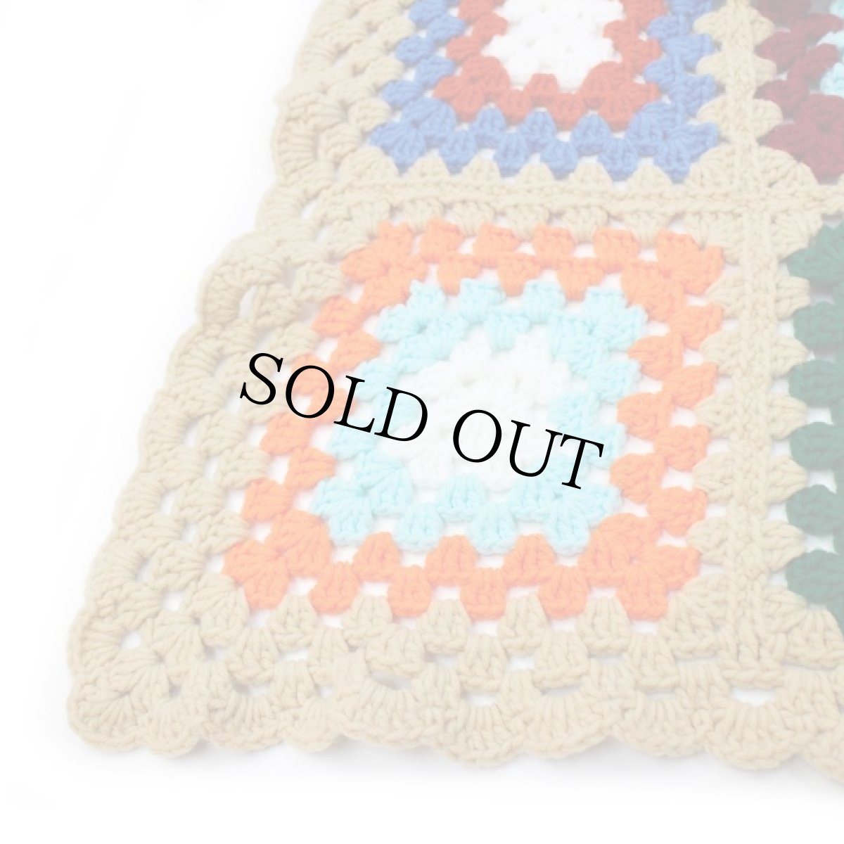 画像5: スクエア モチーフ ニット グラニー ブランケット (5)