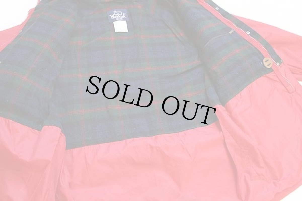 画像5: 80s USA製 Woolrichウールリッチ タータンチェック ウールライナー マウンテンパーカー 赤 XL (5)