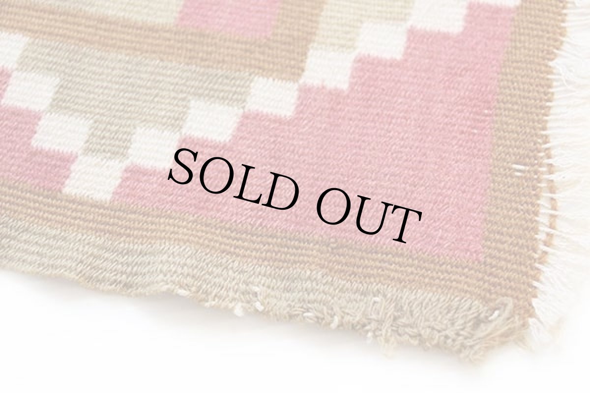 画像5: ビンテージ フォークロア柄 ラグ マット (5)