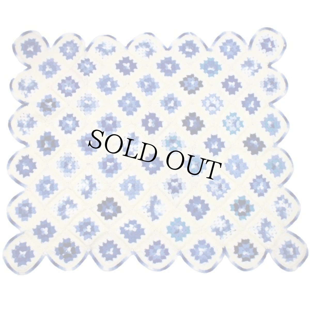 画像2: スクエア モチーフ ニット グラニー ブランケット (2)