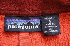 画像4: 00s USA製 patagoniaパタゴニア R2 POLARTEC フリースベスト パーシモン W-S★刺繍ロゴ (4)