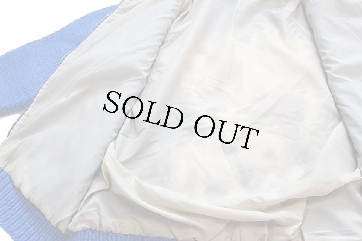 画像5: 80s シロクマ柄 カウチンセーター 青 (5)