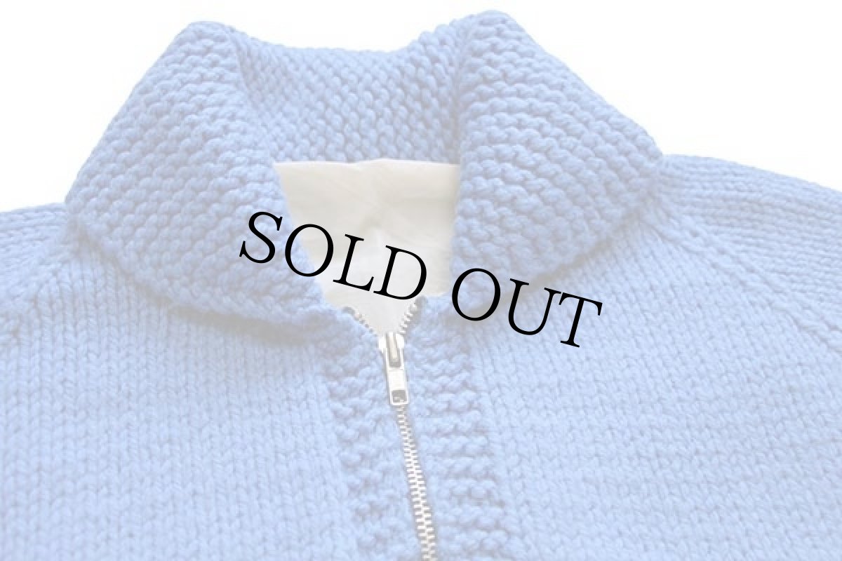 画像4: 80s シロクマ柄 カウチンセーター 青 (4)