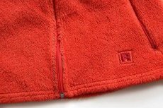 画像7: 00s USA製 patagoniaパタゴニア R2 POLARTEC フリースベスト パーシモン W-S★刺繍ロゴ (7)