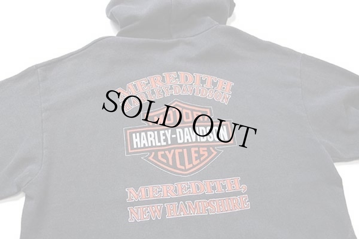 画像3: 00s HARLEY-DAVIDSONハーレー ダビッドソン 両面プリント スウェット ジップパーカー チャコールグレー L (3)