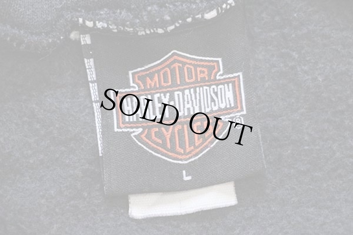 画像4: 00s HARLEY-DAVIDSONハーレー ダビッドソン 両面プリント スウェット ジップパーカー チャコールグレー L (4)