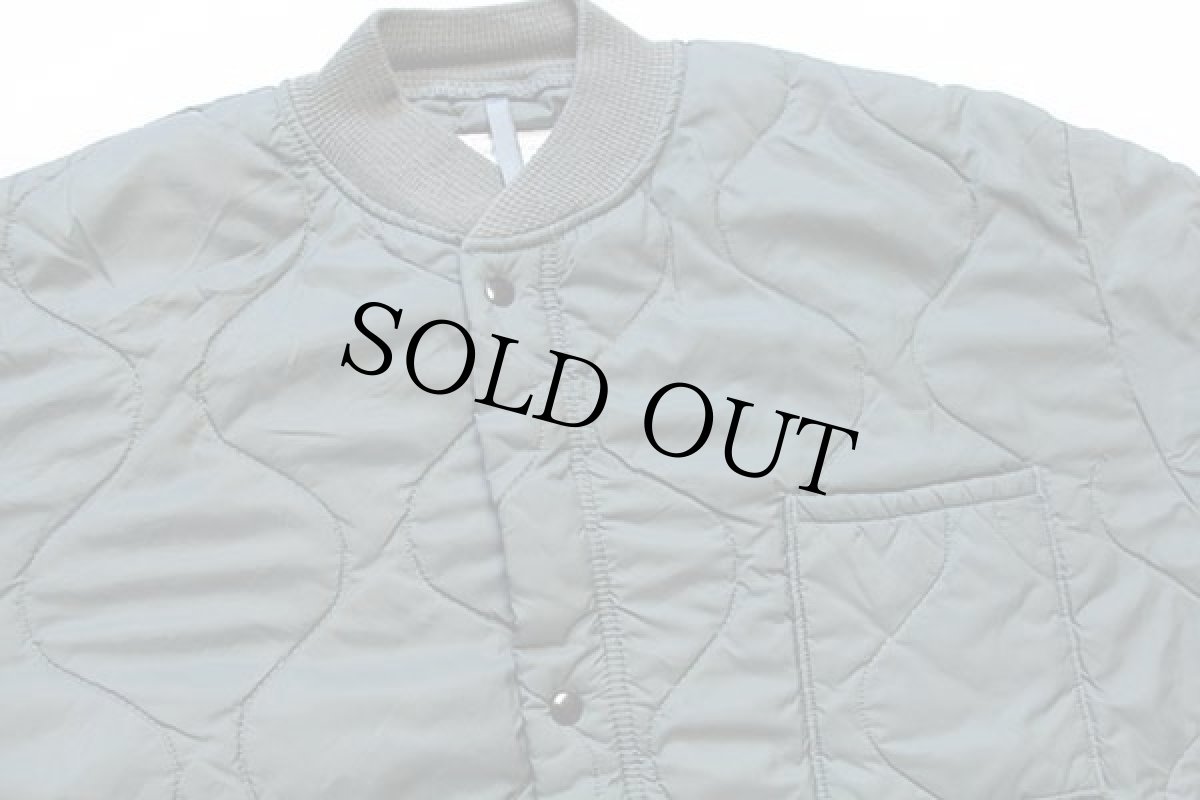 画像3: 90s 米軍 USAF CWU-9/P ナイロン キルティング ライナージャケット セージグリーン XL (3)