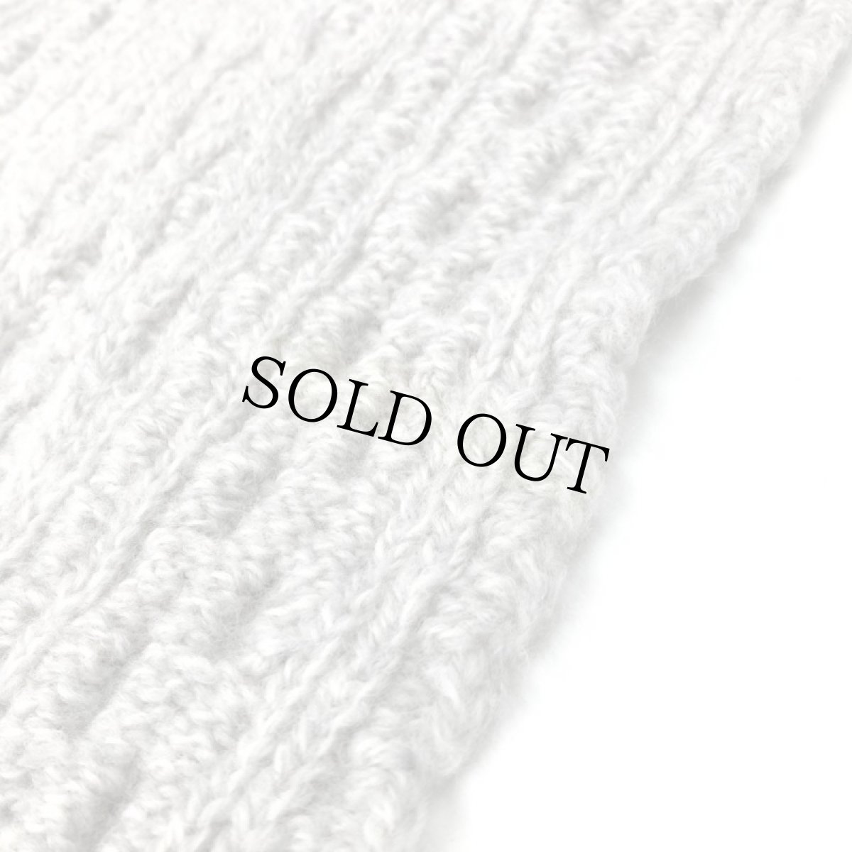 画像5: アイルランド製 Irelandseye ケーブル編み ウール ハンドニット マフラー ライトグレー (5)