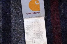 画像4: 00s USA製 carharttカーハート ブランケットライナー ダック地 チョアコート カバーオール 茶 フェード 42R (4)