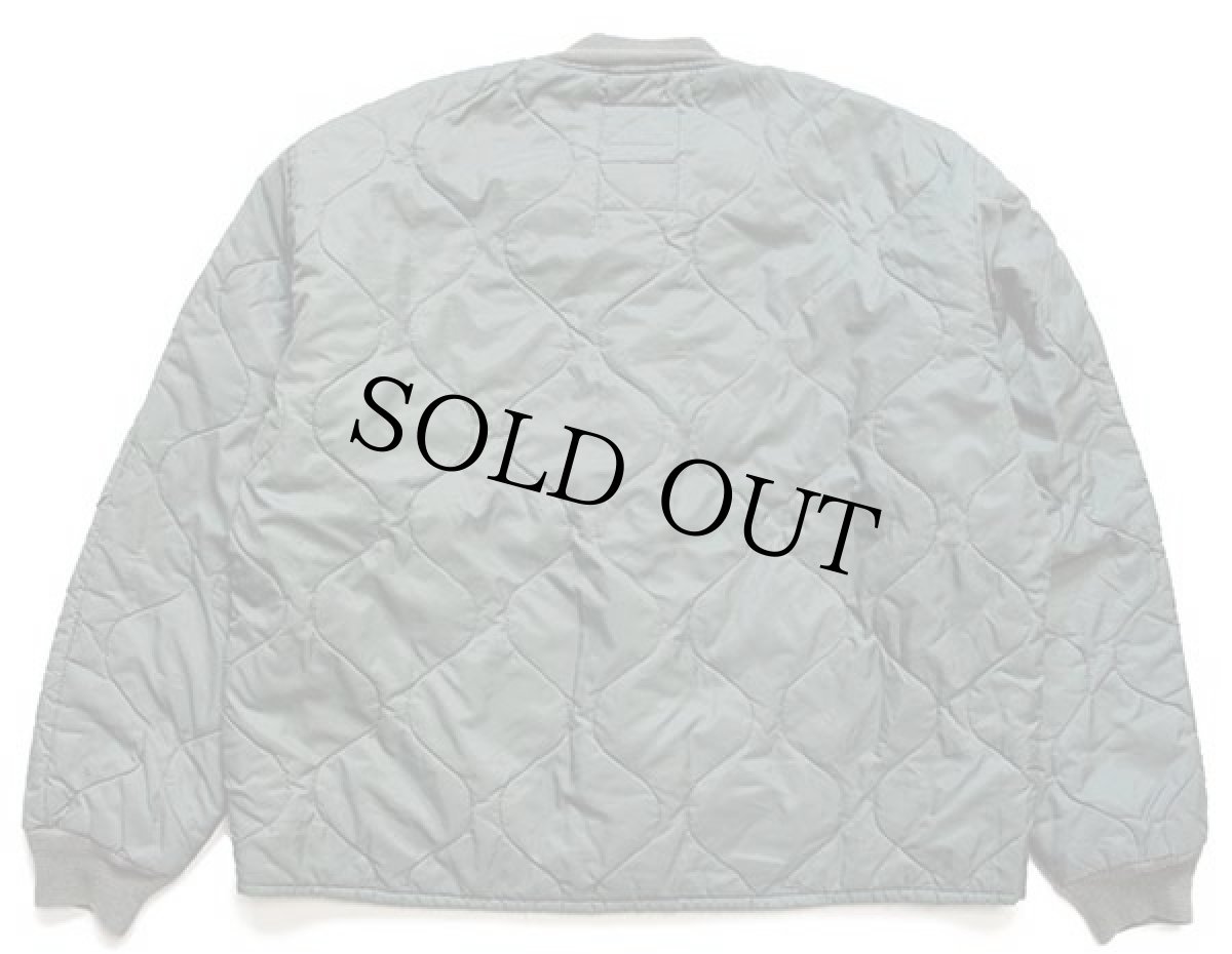 画像2: 90s 米軍 USAF CWU-9/P ナイロン キルティング ライナージャケット セージグリーン XL (2)