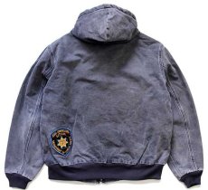 画像2: 00s メキシコ製 carharttカーハート パッチ付き キルティングライナー ダック地 アクティブジャケット パーカー グレー フェード L-R (2)