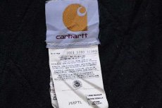 画像4: 00s メキシコ製 carharttカーハート パッチ付き キルティングライナー ダック地 アクティブジャケット パーカー グレー フェード L-R (4)