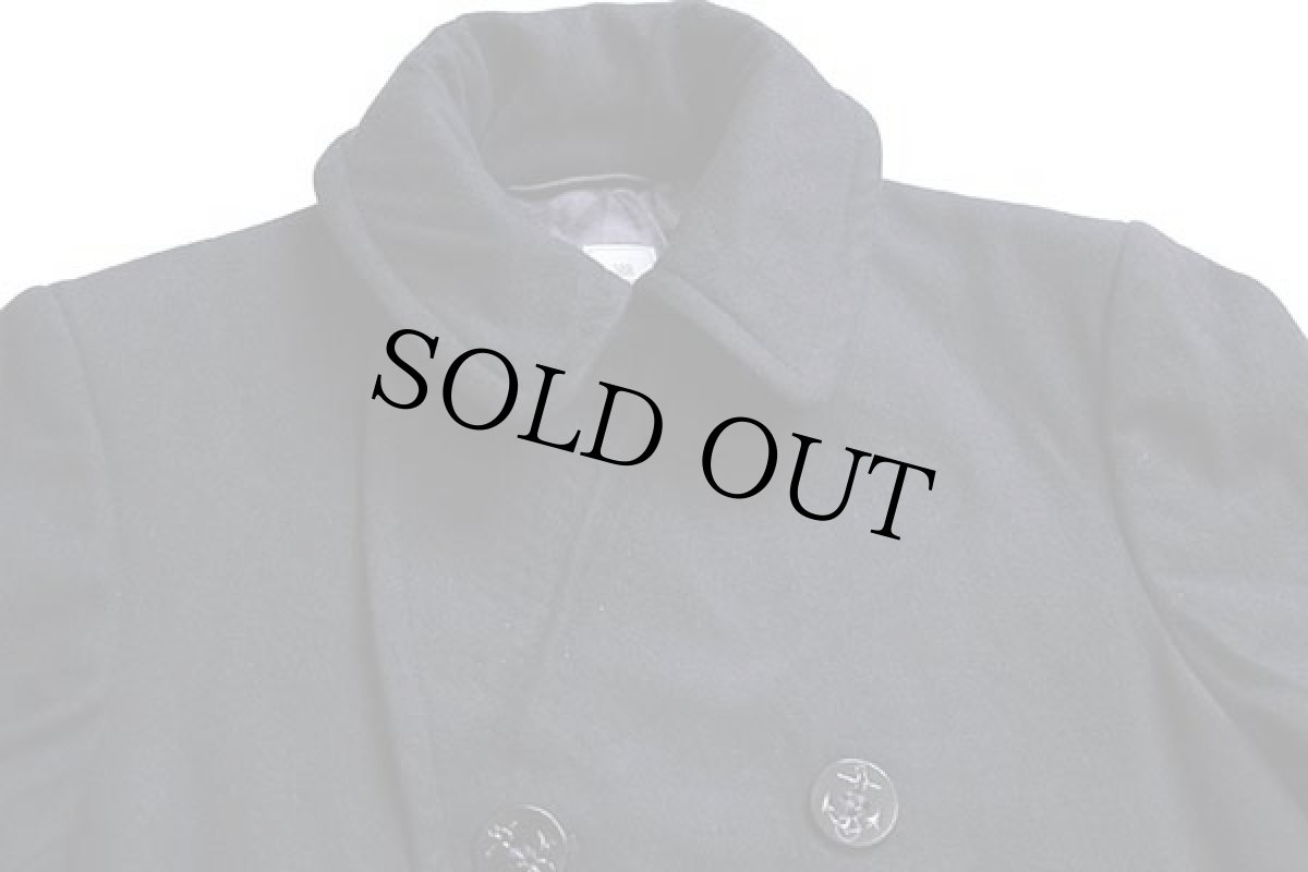 画像3: 90s 米軍 U.S.NAVY メルトン ウール ピーコート 黒 38R (3)