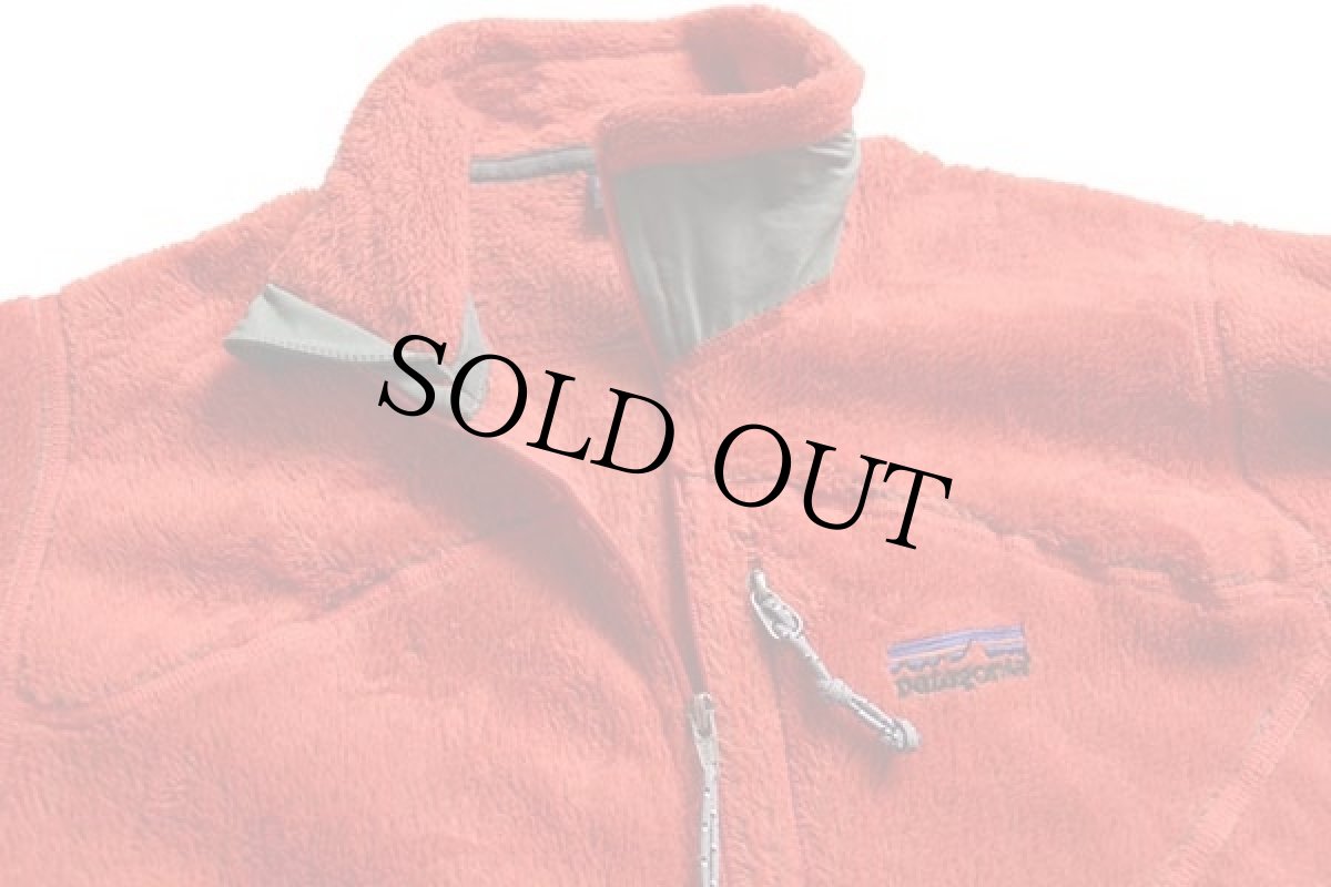 画像3: 00s ポルトガル製 patagoniaパタゴニア R2 POLARTEC フリースジャケット パーシモン S★刺繍ロゴ (3)