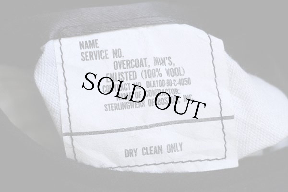 画像4: 90s 米軍 U.S.NAVY メルトン ウール ピーコート 黒 38R (4)