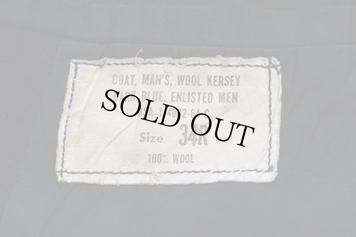 画像5: 60s 米軍 U.S.NAVY 8ボタン メルトン ウール ピーコート 濃紺 34R (5)